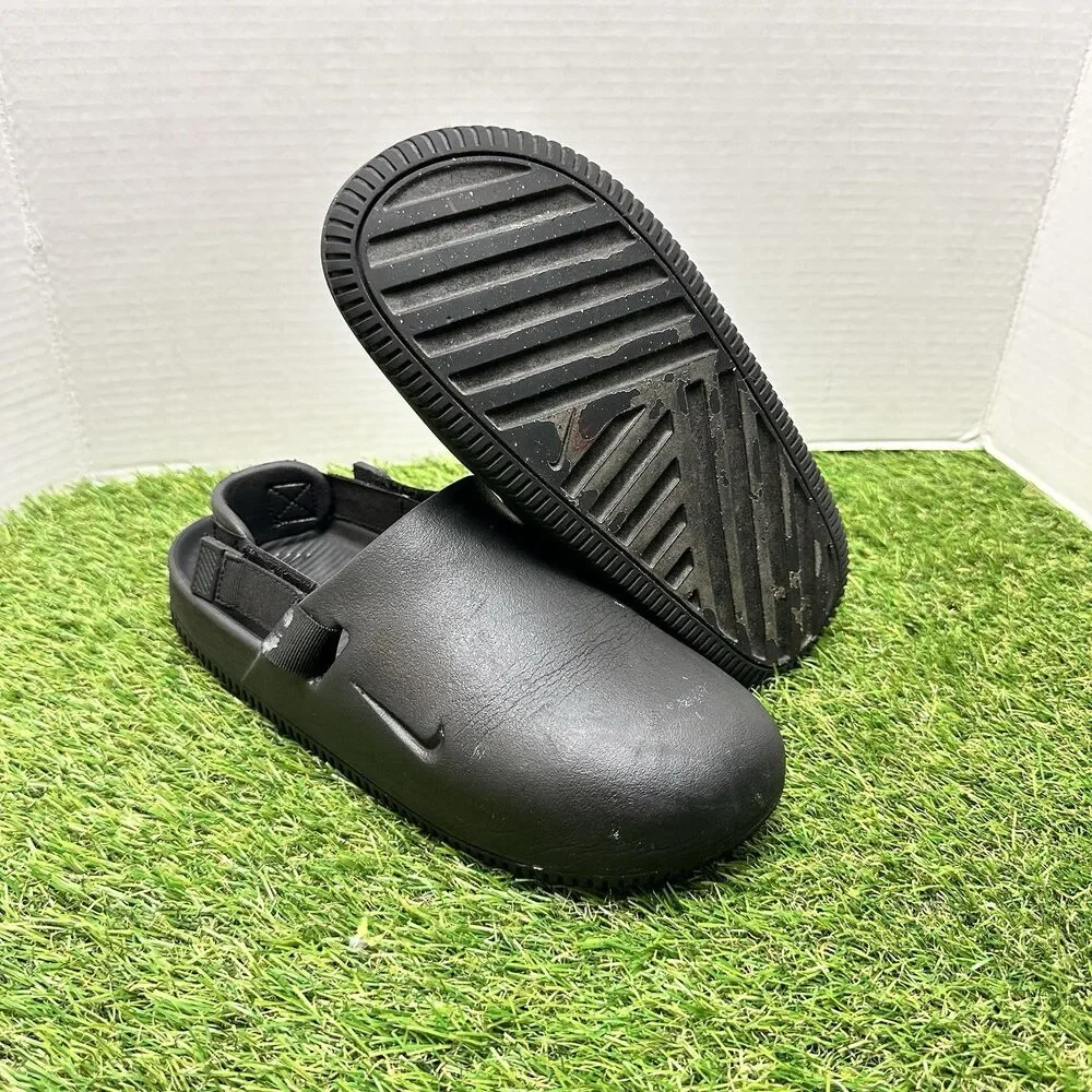 Nike Calm Slip On Mules Mens Size 7 Black Used FD5130-001